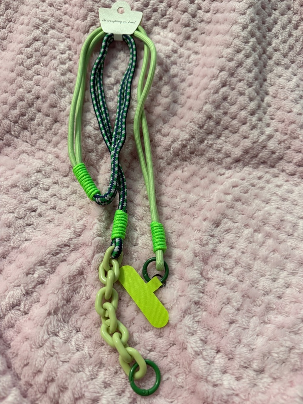 Neon Green Multi-Strand phone crossbody